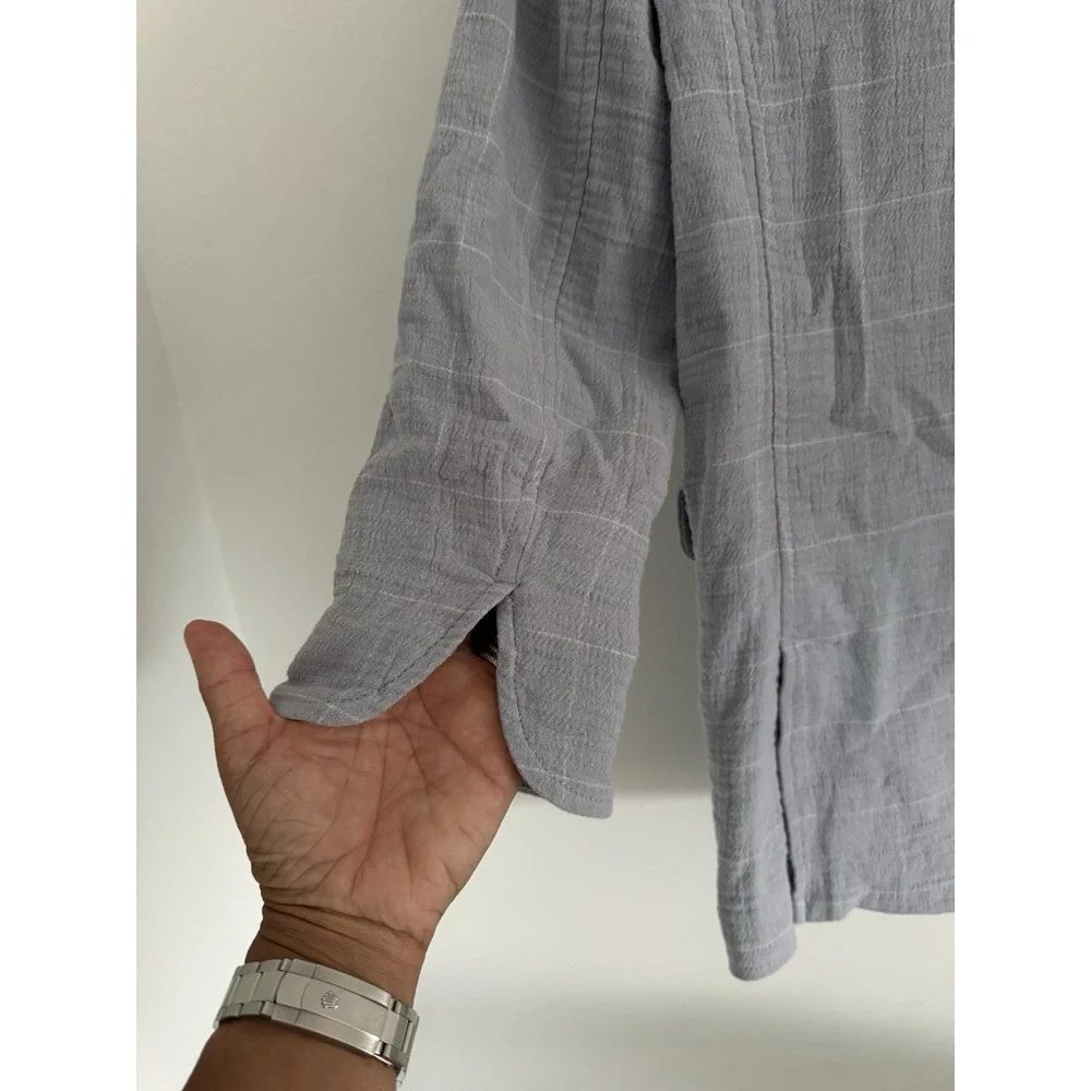 Madewell Blazer Cotton-Linen Relaxed Larsen Blazer in Windowpane size XS oversiz
